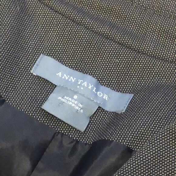 Ann Taylor Brown Wool Tweed Suit Jacket Blazer Size 8 - Picture 12 of 12